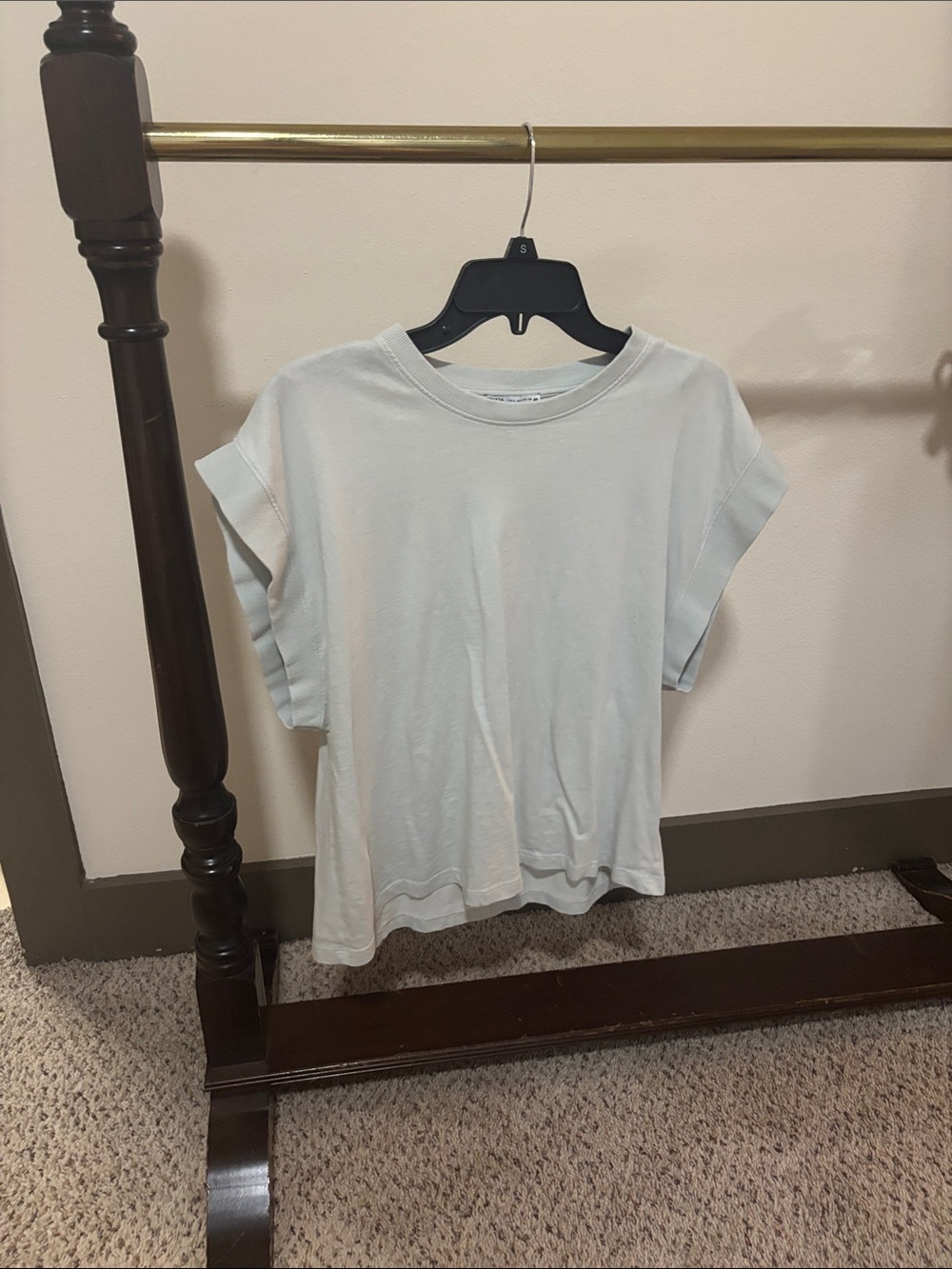 Zara Pale Blue Short Sleeve Crewneck Tee